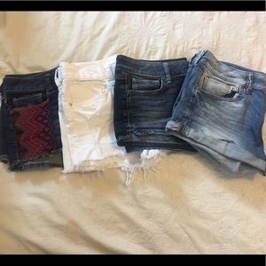 Lot of 4 Shorts. 3 Express 1 American Eagle